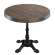 BPR | Table de Bistro | Ø 70 x 77 cm | Rond | Bord en acier inoxydable | Wenge clair / Noir