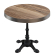 BPR | Table de Bistro | Ø 70 x 77 cm | Rond | Bord en acier inoxydable | Sheesham / Noir
