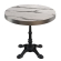 BPR | Table de bistrot | Ø 70 x 77 cm | Rond | Bord en acier inoxydable | Marbre blanc / Noir