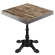 BPR | Table de bistrot | 70 x 70 x 77 cm | Carré | Bord en acier inoxydable | Vintage Old / Noir