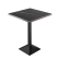 BPY | Bistro Stehtabel | 80 x 80 x 112 cm | Rustfri kant | Firkantet | Sort marmor / Sort