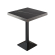 BPY | Bistro Stehtabel | 80 x 80 x 114 cm | Rustfri kant | Firkantet | Sort marmor / Sort