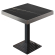 BPY | Bistrobord | 70 x 70 x 81 cm | Firkantet | Sort marmor / Sort