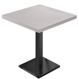 MBM | Bistro Tisch | 70 x 70 x 74,5 cm | Melamin | Weiß / Schwarz