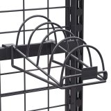 BROOKLYN | Opzethaak | Sleutelhouder | 4x vakken van 9 cm | B: T 16 x 40 cm | Antraciet