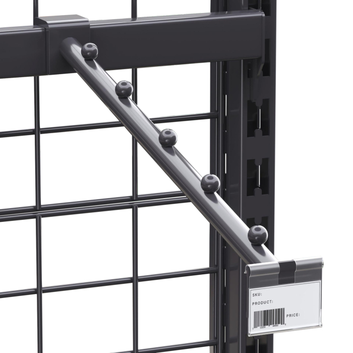 BROOKLYN | Producthaak | Hellingen arm | 40cm | 5xhaken | +Prijs houder