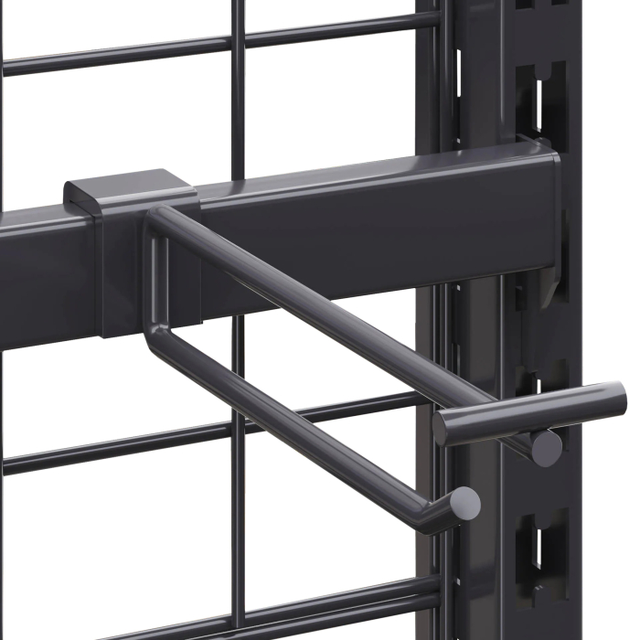 BROOKLYN | Display Bar Hook | + Price holder | 20cm | Anthracite | Single hook