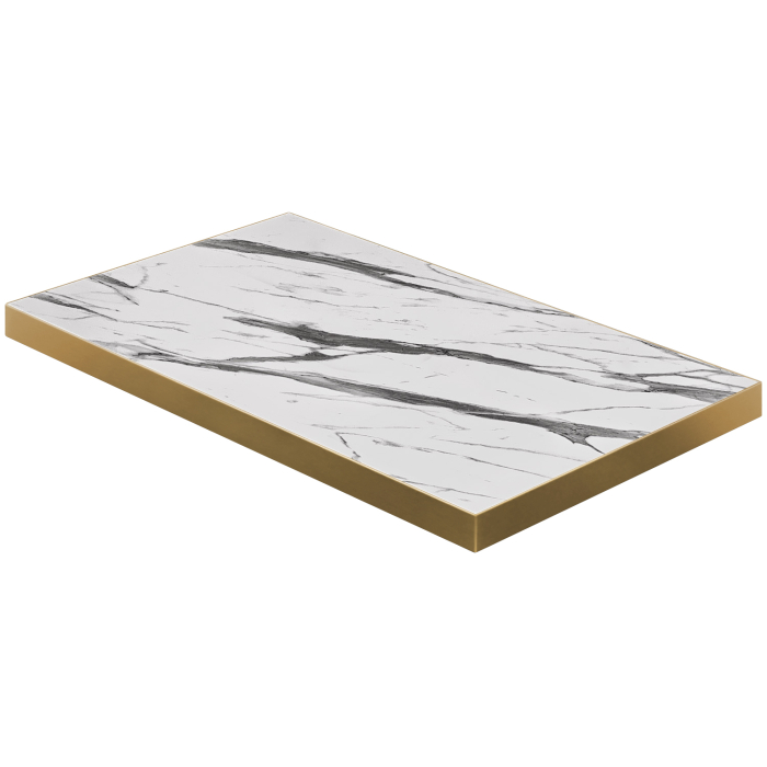 BRASIL | Blat cateringowy | Szer.:Gł. 180 x 90 x 5 cm | Biały marmur