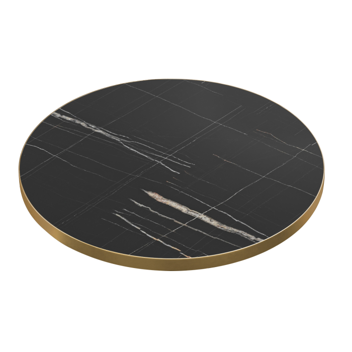 BRASIL | Catering tabletop | Ø 70 x 2.5 cm | Black marble | Round