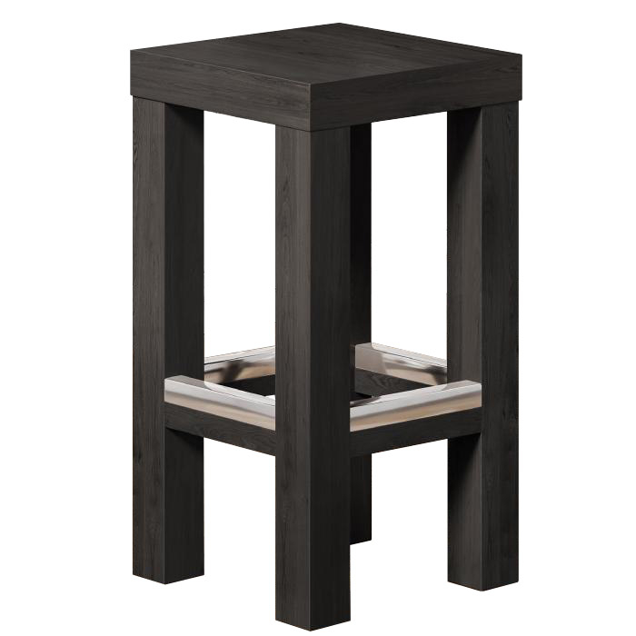 BRASIL | Taburet i træ | Wenge/sort | B:D:H 34 x 34 x 76 cm