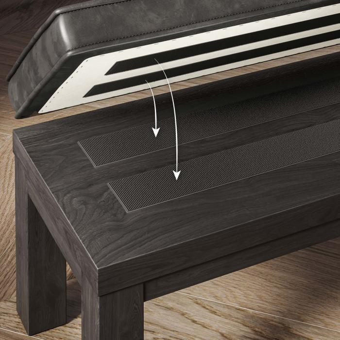 BRASIL | Spisebenk til restaurant | Wenge/Svart | B:D:H 34 x 69 x 51 cm | + sittepute BRASIL | Spisebenk til restaurant | Wenge/Svart | B:D:H 34 x 69 x 51 cm | + sittepute