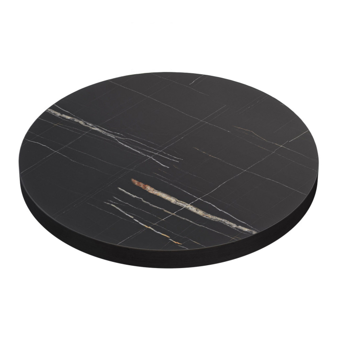 BRASIL | Gastro bordplate | Ø 100 cm | Svart Marmor | Rund