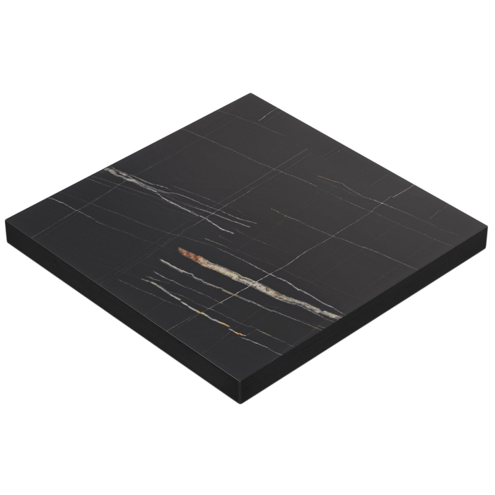 BRASIL | Bistro bordplate | B:T 100 x 100 cm | Svart marmor | Firkantet
