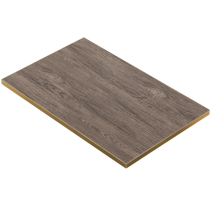 BRASIL | Gastro Tischplatte | B:T 110 x 60 x 2,5 cm | Light Wenge | Quadratisch