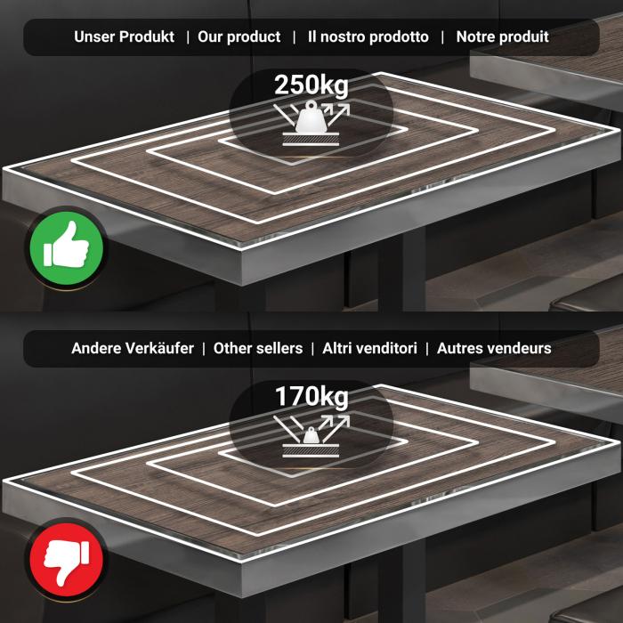 BRASIL | Gastro table top | W:D 120 x 70 cm | Light wenge | Chrome edge | Rectangular BRASIL | Gastro table top | W:D 120 x 70 cm | Light wenge | Chrome edge | Rectangular