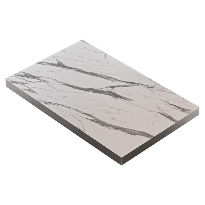 BRASIL | Piano d'appoggio gastronomico | L:P 120 x 70 cm | Marmo bianco | Rettangolare
