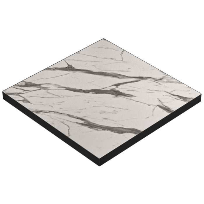 BRASIL | Bistro bordsskiva | B:T 120 x 120 cm | Vit marmor | Fyrkantig