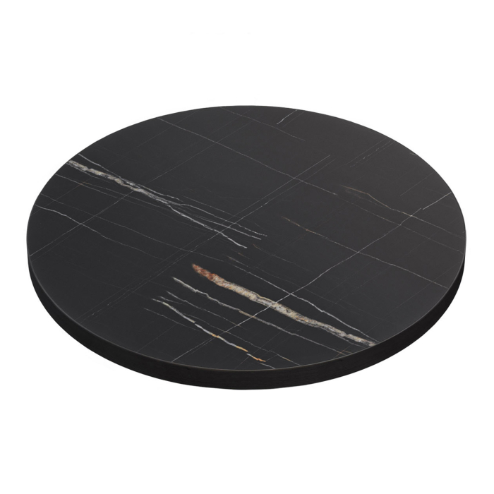 BRASIL | Gastro bordplate | Ø 140 cm | Svart marmor | Rund
