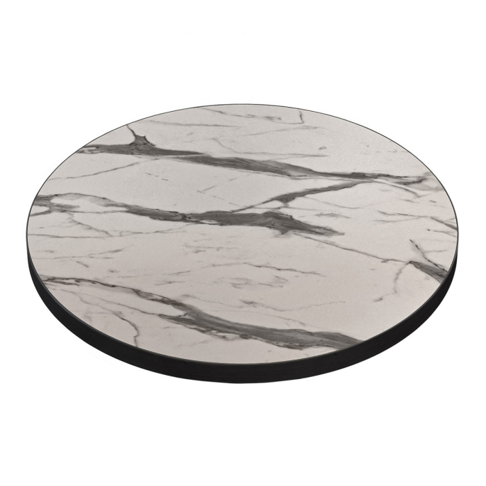 BRASIL | Gastro bordplate | Ø 140 cm | Hvit marmor | Rund