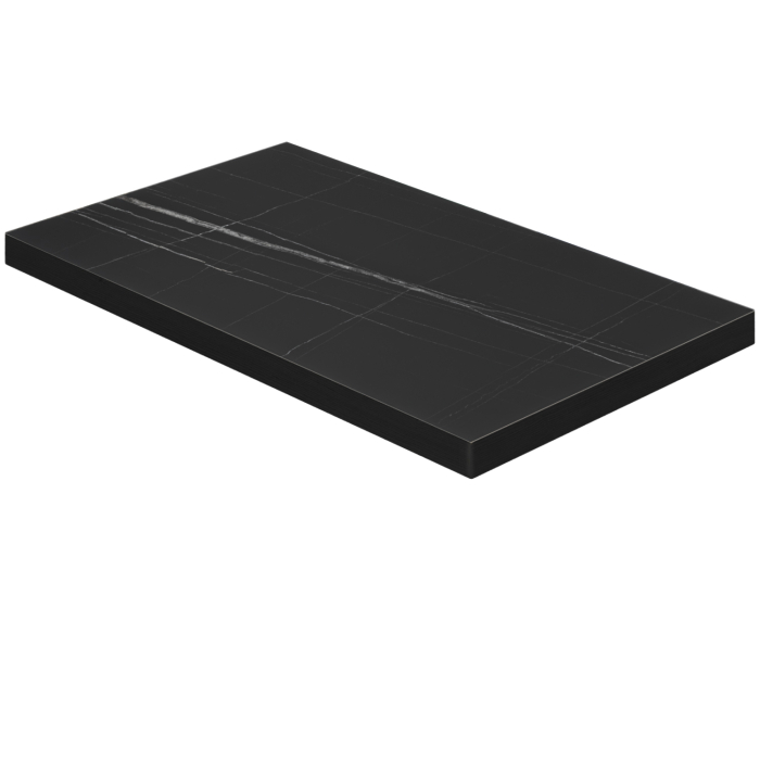 BRASIL | Gastro Tischplatte | B:T 160 x 90 cm | Schwarz Marmor | Rechteckig