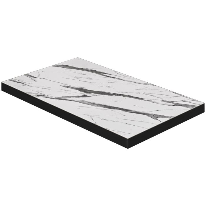 BRASIL | Gastro bordsskiva | B:T 160 x 90 cm | Vit marmor | Rektangulär