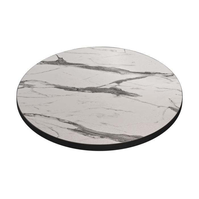 BRASIL | Piano d'appoggio gastronomico | Ø 70 cm | Marmo bianco | Rotondo