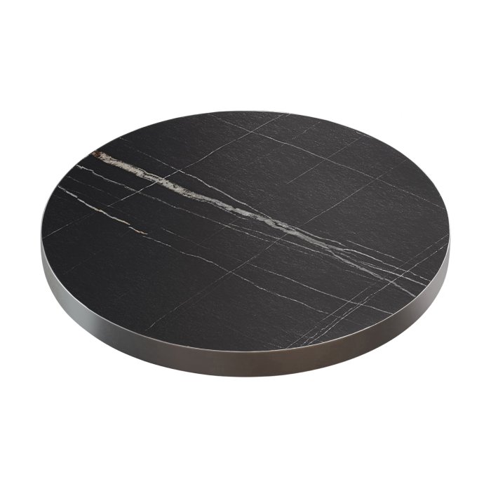 BRASIL | Gastro Tabletop | Ø 70 cm | Black Marble | Round