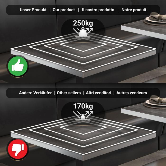BRASIL | Gastro table top | W:D 50 x 50 cm | Wenge | Square BRASIL | Gastro table top | W:D 50 x 50 cm | Wenge | Square