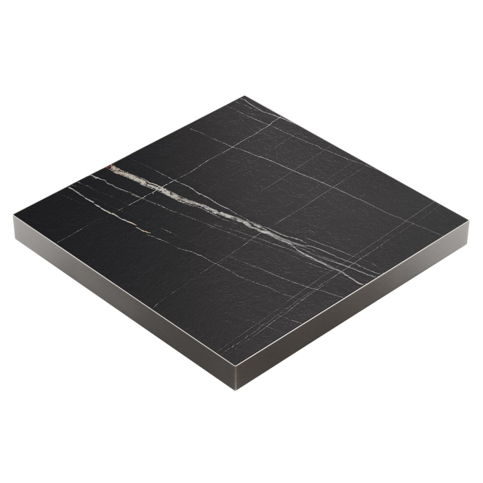 BRASIL | Gastro-bordplade | B:D 70 x 70 cm | Sort marmor | Firkantet