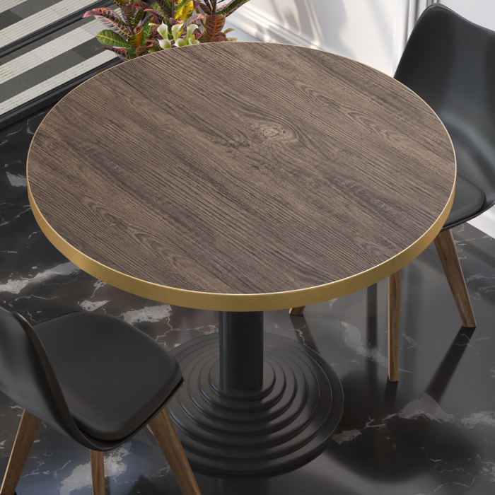 BRASILE | Piano Tavolo Gastro | Ø 70 x 2,5 cm | Wenge Chiaro | Quadrato BRASILE | Piano Tavolo Gastro | Ø 70 x 2,5 cm | Wenge Chiaro | Quadrato