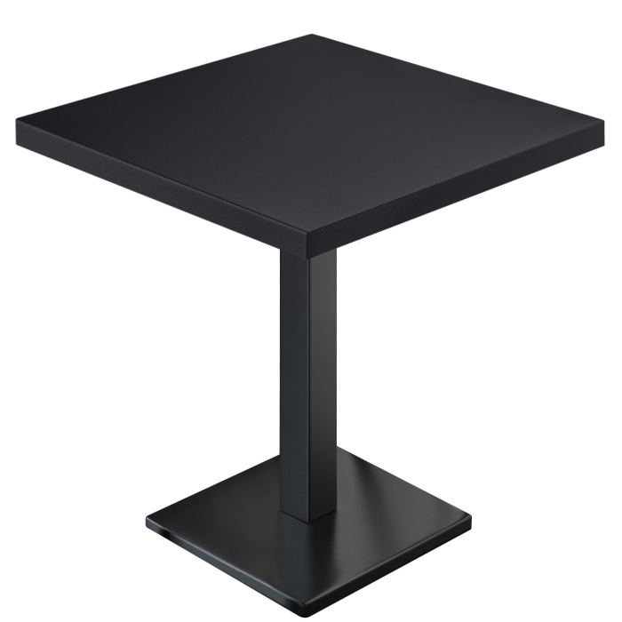 MBM | Table de bistrot | 70 x 70 x 74,5 cm | Mélamine | Noir / Noir