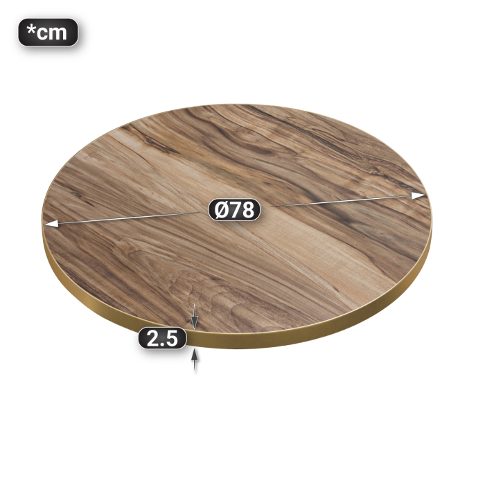 BRASILE | Piano di tavolo Gastro | Ø 80 x 2,5 cm | Sheesham | Quadrato BRASILE | Piano di tavolo Gastro | Ø 80 x 2,5 cm | Sheesham | Quadrato