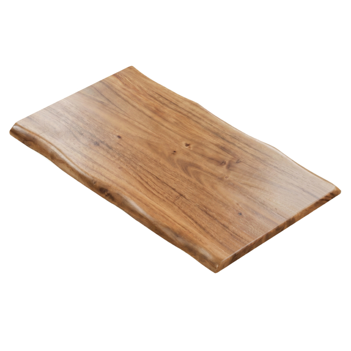 BRAZIL VALNØD | Bordplade i massivt træ | 130 x 80 x 2,5 cm | Valnød | Rektangulær | Udendørs kant