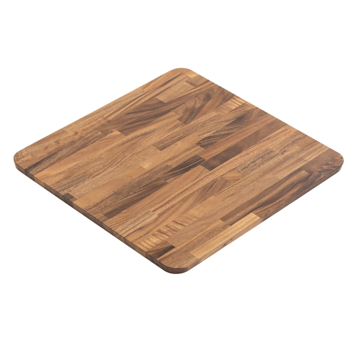 BRAZIL RAINTREE | Gastro Massiv Tischplatte | 70 x 70 x 2,5 cm | Walnuß | Quadratisch | Fingerjoint