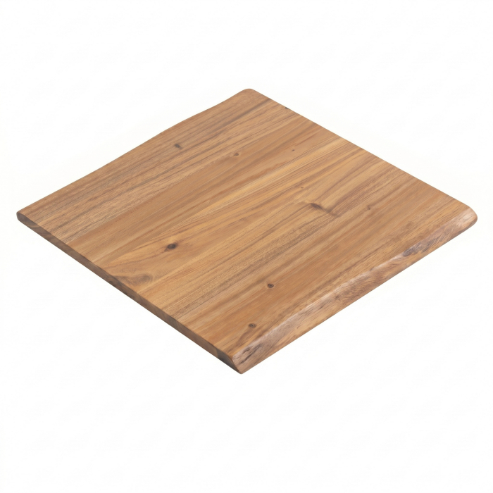BRAZIL RAINTREE | Gastro Massiv Tischplatte | 70 x 70 x 4 cm | Walnuß | Quadratisch | Baumkante