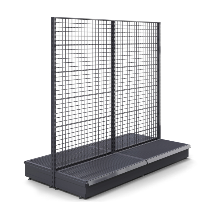 BROOKLYN | Centrumhylla med galler | B200xH195cm | Komplett uppsättning