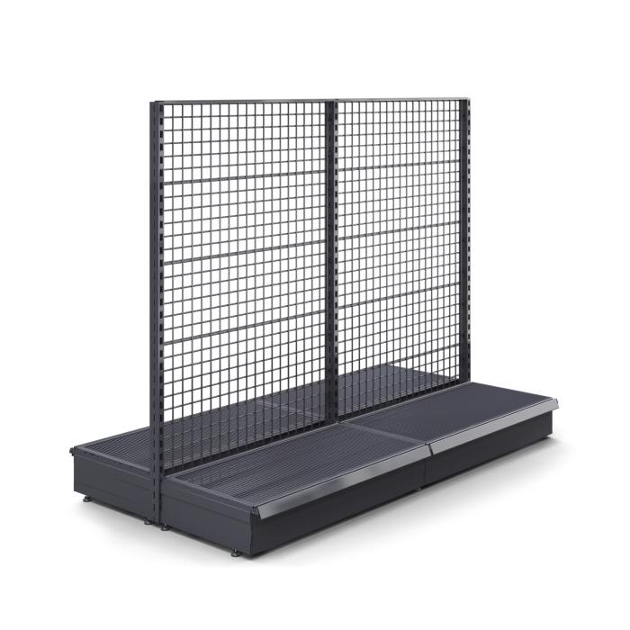 BROOKLYN | Étagère centrale grillagée | L200xH165cm | Kit complet