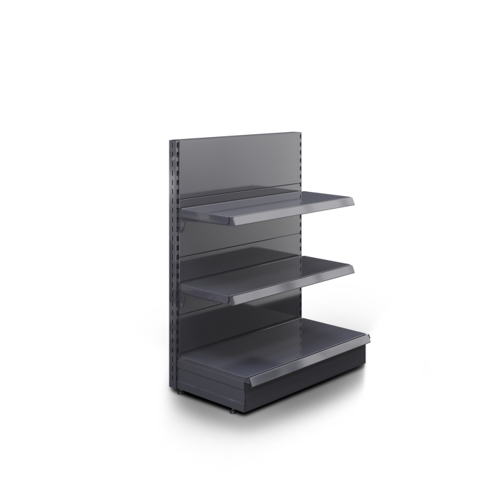 BROOKLYN | Etagère murale gondole | L100xH135cm | 2 étagères incluses | Kit complet