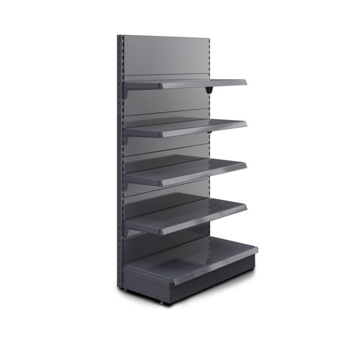 BROOKLYN | Etagère murale gondole | L100xH195cm | 4 étagères incluses | Kit complet