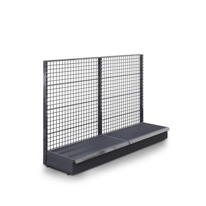 BROOKLYN | Etagère murale grillagée | L200xH135cm | Kit complet