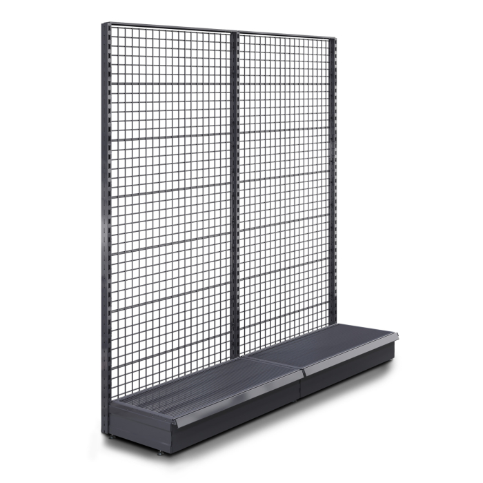 BROOKLYN | Etagère murale grillagée | L200xH225cm | Kit complet