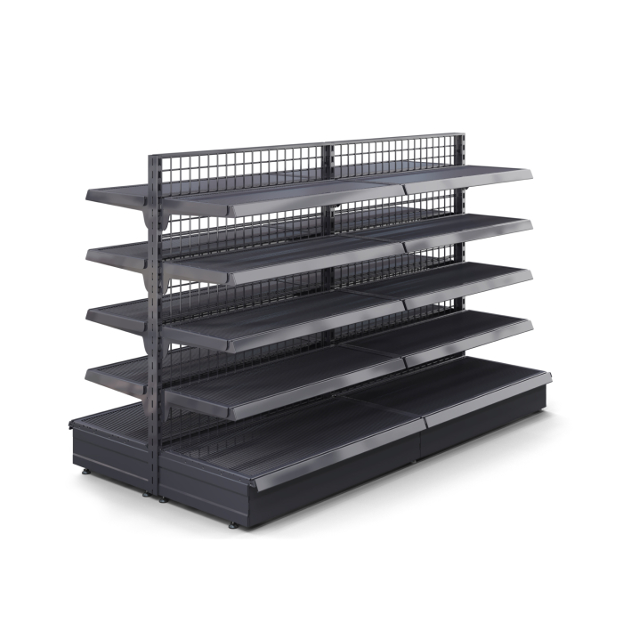 BROOKLYN | Gitter Mittelraumregal | B200xH135cm | inkl. 4 Regalböden | Komplett Set