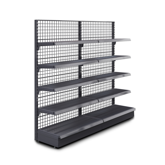 BROOKLYN | Gitter Wandregal | B200xH195cm | Inkl. 4 Regalböden | Komplett Set