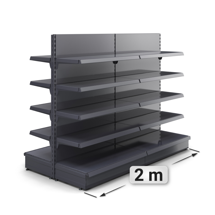BROOKLYN | Gondel Mittelraumregal | B200xH165cm | Inkl. 8 Regalböden / M | Komplett Set BROOKLYN | Gondel Mittelraumregal | B200xH165cm | Inkl. 8 Regalböden / M | Komplett Set