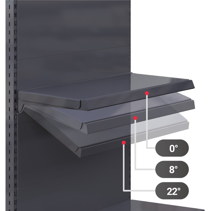 BROOKLYN | Gondel Mittelraumregal | B200xH165cm | Inkl. 8 Regalböden / M | Komplett Set BROOKLYN | Gondel Mittelraumregal | B200xH165cm | Inkl. 8 Regalböden / M | Komplett Set