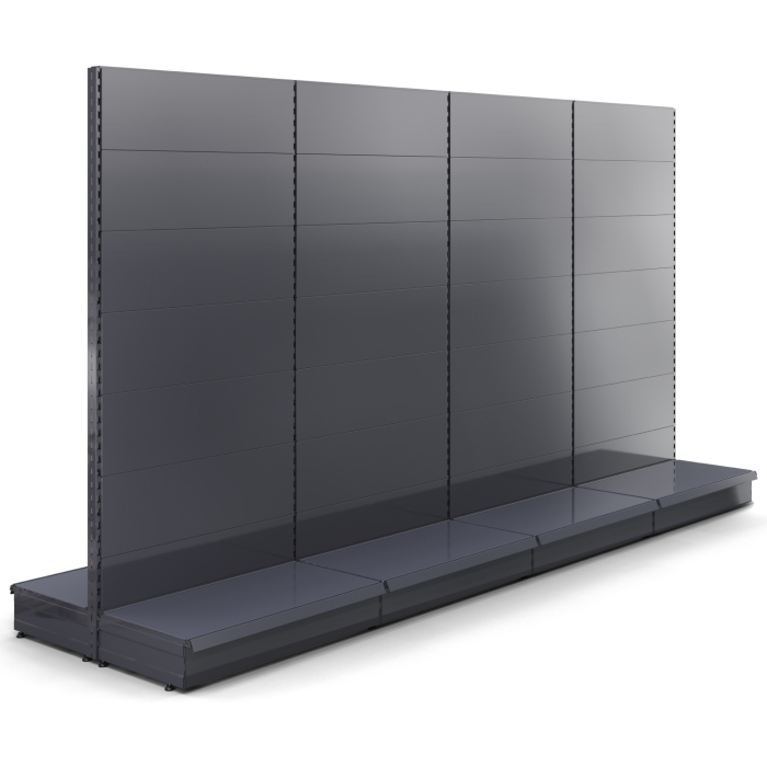 BROOKLYN | Gondel Mittelraumregal | B400xH225cm | Komplett Set