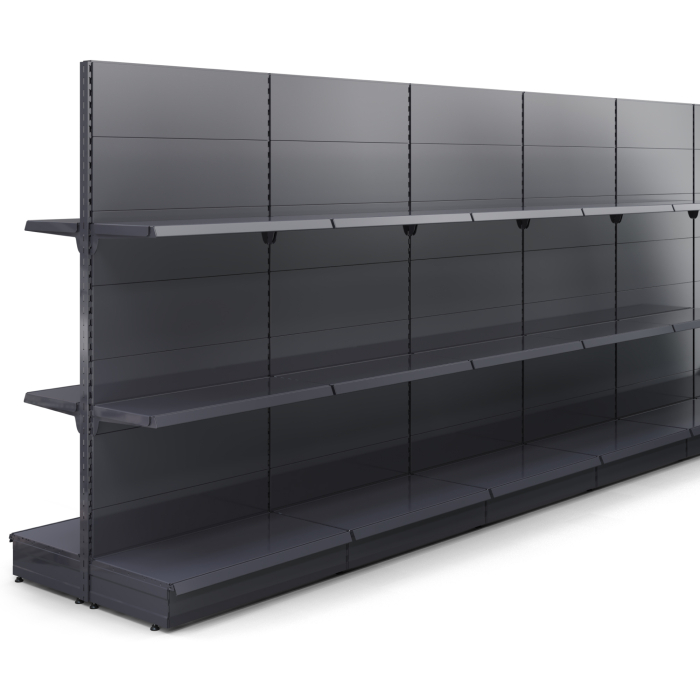 BROOKLYN | Gondola Centre Shelf | W1200xH225cm | Incl. 2 Shelves | Complete Set