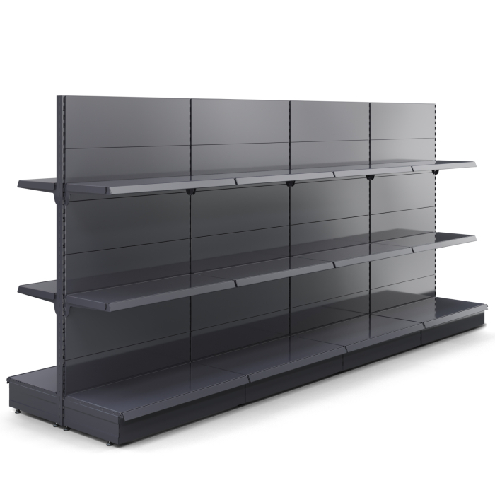 BROOKLYN | Gondola Centre Shelf | W400xH195cm | Incl. 2 Shelves | Complete Set