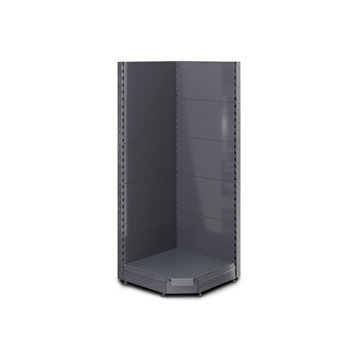 BROOKLYN | Gondola Corner Shelf | W75xH165cm | Complete Set