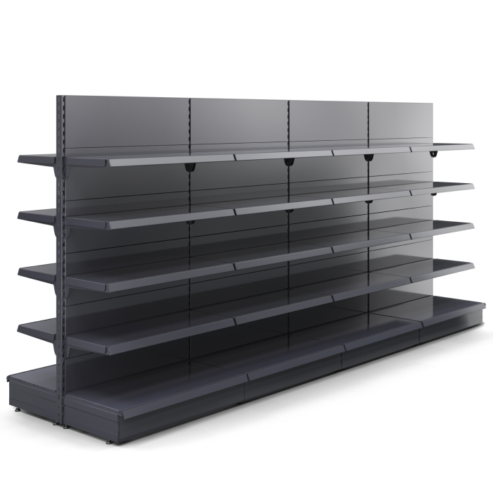 BROOKLYN | Gondola middenplank | B400xH195cm | Incl. 4 planken | Complete set